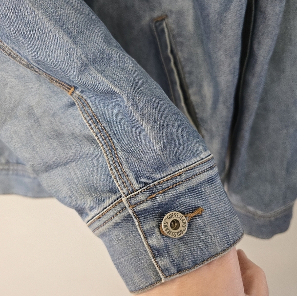 Guess Vintage 90's Y2K Jean Denim Trucker Jacket Mens XXL - Picture 6 of 15